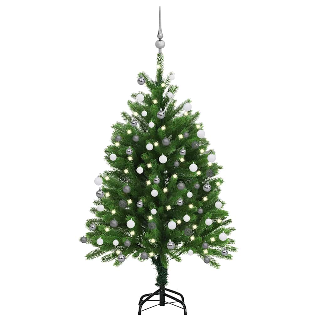 Artificial Pre-lit Christmas Tree with Ball Set 120 cm Green