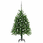 Artificial Pre-lit Christmas Tree with Ball Set 120 cm Green