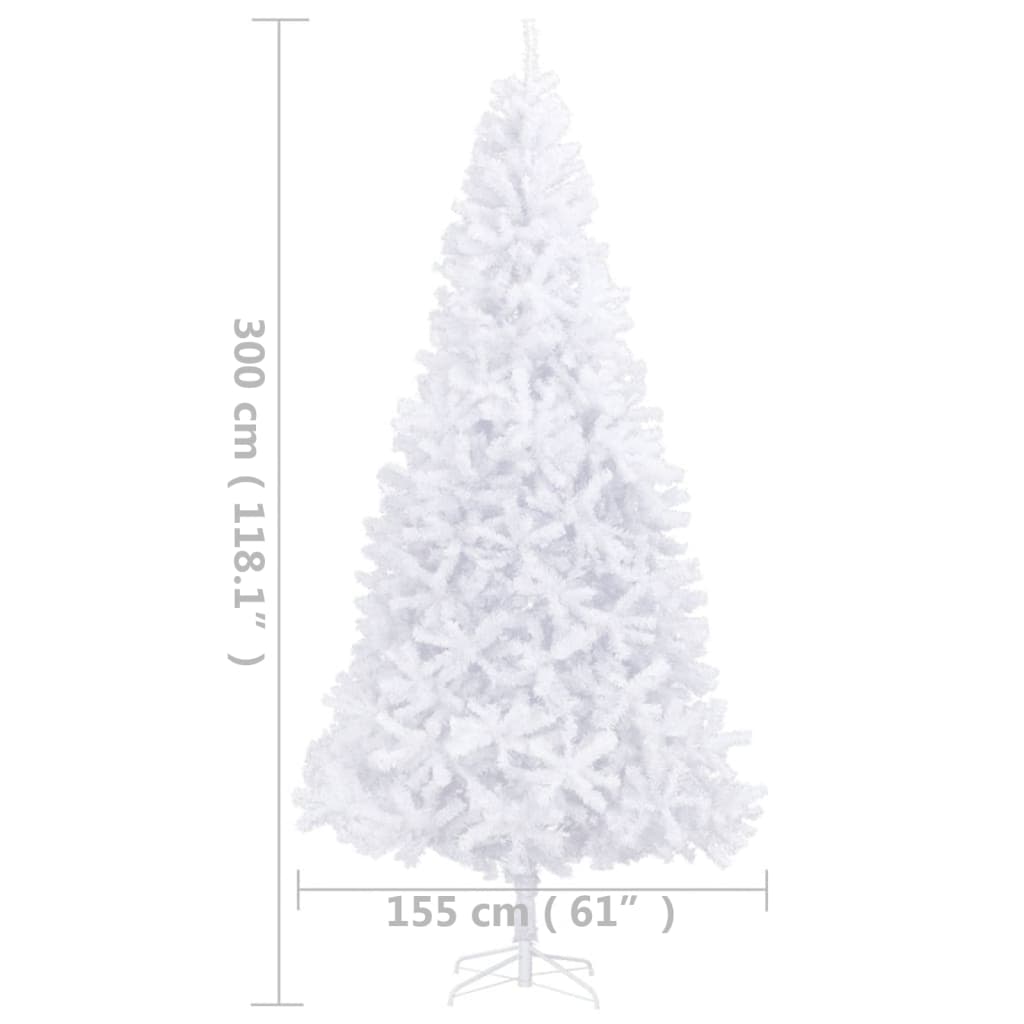 Artificial Pre-lit Christmas Tree 300 cm White