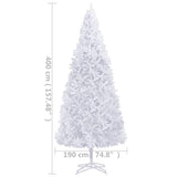 Artificial Pre-lit Christmas Tree 400 cm White - Rear View