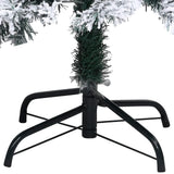 Artificial Pre-lit Christmas Tree with Flocked Snow Green 400 cm PVC