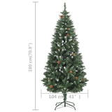 Artificial Pre-lit Christmas Tree with Pine Cones 180 cm - Extra Image