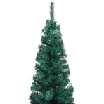 Slim Artificial Pre-lit Christmas Tree with Stand Green 120 cm