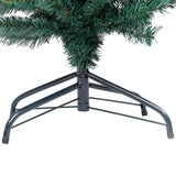 Slim Artificial Pre-lit Christmas Tree with Stand Green 120 cm PVC