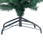 Slim Artificial Pre-lit Christmas Tree with Stand Green 150 cm