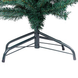 Slim Artificial Pre-lit Christmas Tree with Stand Green 150 cm PVC - Rear View