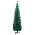 Slim Artificial Pre-lit Christmas Tree with Stand Green 180 cm