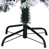 Artificial Pre-lit Christmas Tree with Flocked Snow Green 120 cm