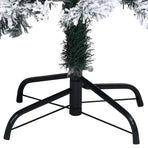 Artificial Pre-lit Christmas Tree with Flocked Snow Green 120 cm