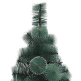 Artificial Pre-lit Christmas Tree with Stand Green 120 cm PET - Side View