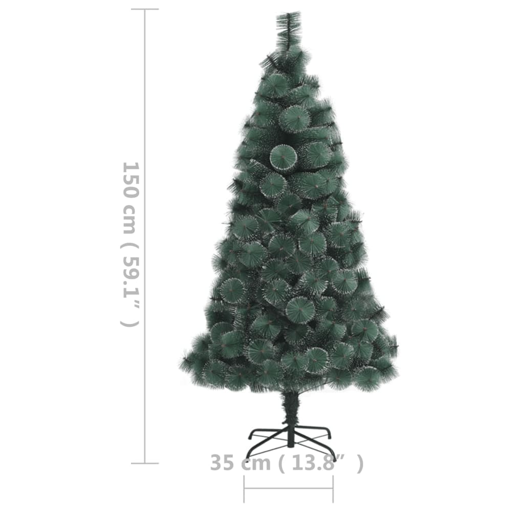 Artificial Pre-lit Christmas Tree with Stand Green 150 cm PET