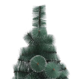 Artificial Pre-lit Christmas Tree with Stand Green 240 cm PET - Side View