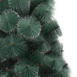 Artificial Pre-lit Christmas Tree with Stand Green 240 cm PET - Top-Down View