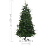 Artificial Pre-lit Christmas Tree Green 180 cm PVC&PE - Close-Up Angle