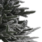 Artificial Pre-lit Christmas Tree with Flocked Snow 180 cm PVC&PE - Top-Down View