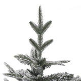 Artificial Pre-lit Christmas Tree with Flocked Snow 210 cm PVC&PE - Side View