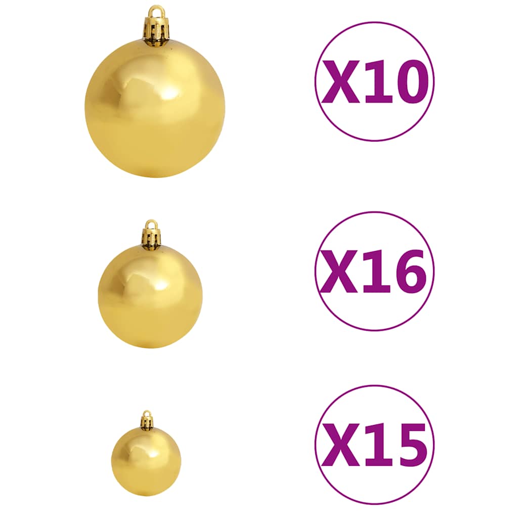 Artificial Pre-lit Christmas Tree with Ball Set LEDs 300 cm Green