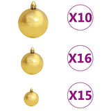 Artificial Pre-lit Christmas Tree with Ball Set LEDs 300 cm Green