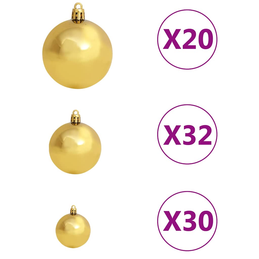 Artificial Pre-lit Christmas Tree with Ball Set LEDs 400 cm White