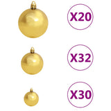 Artificial Pre-lit Christmas Tree with Ball Set LEDs 400 cm White