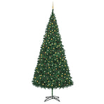 Artificial Pre-lit Christmas Tree with Ball Set 500 cm Green