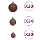 Artificial Pre-lit Christmas Tree with Ball Set 500 cm Green - Top-Down View
