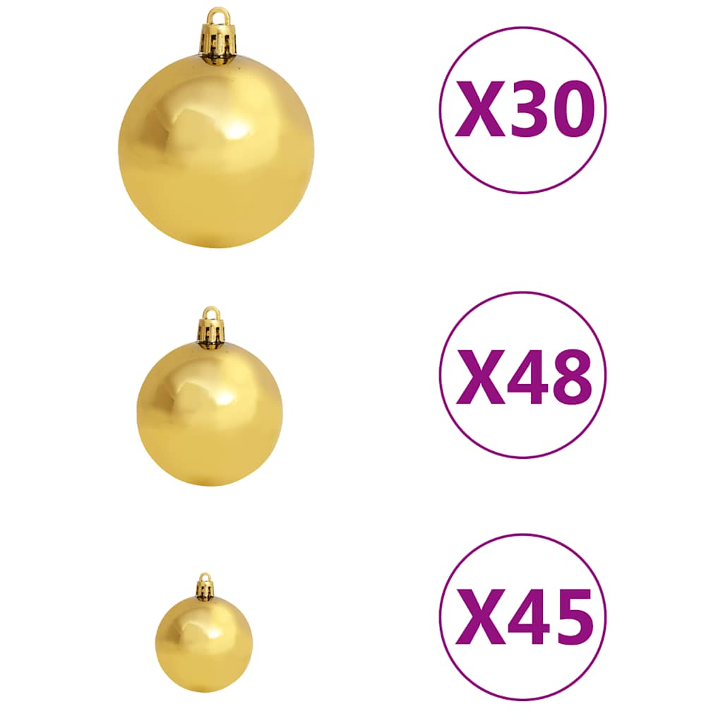 Artificial Pre-lit Christmas Tree with Ball Set 500 cm Green