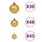 Artificial Pre-lit Christmas Tree with Ball Set 500 cm Green