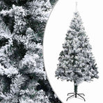 Artificial Christmas Tree LEDs&Ball Set&Flocked Snow Green 300cm