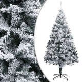 Artificial Christmas Tree LEDs&Ball Set&Flocked Snow Green 300 cm - Front View