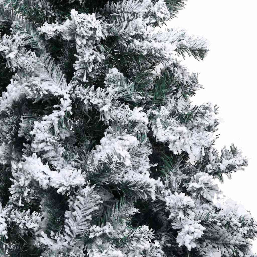 Artificial Christmas Tree LEDs&Ball Set&Flocked Snow Green 300cm