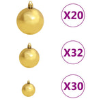 Artificial Christmas Tree LEDs&Ball Set&Flocked Snow Green 400cm