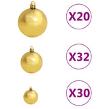 Artificial Christmas Tree LEDs&Ball Set&Flocked Snow Green 400cm - 45-Degree Angle