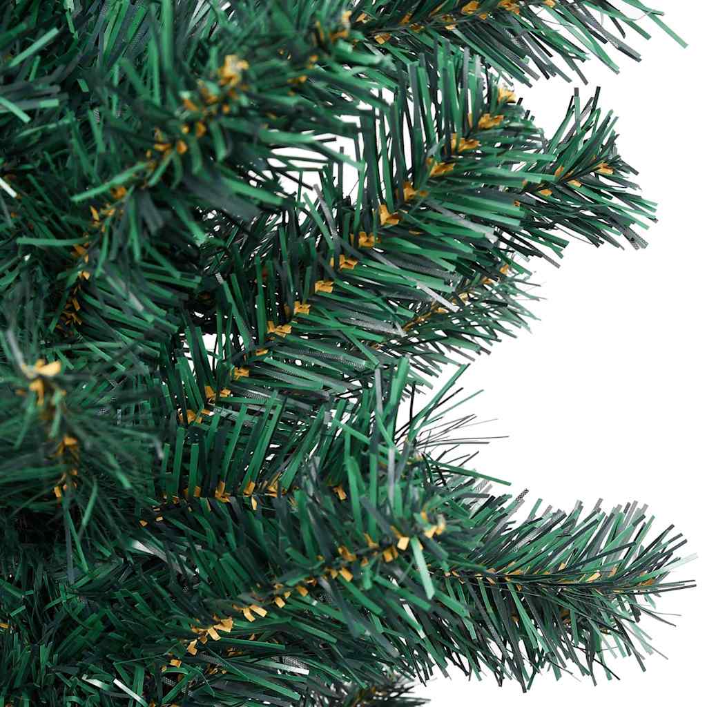 Slim Artificial Pre-lit Christmas Tree with Ball Set Green 120 cm