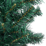 Slim Artificial Pre-lit Christmas Tree with Ball Set Green 120 cm