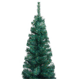 Slim Artificial Pre-lit Christmas Tree with Ball Set Green 150 cm