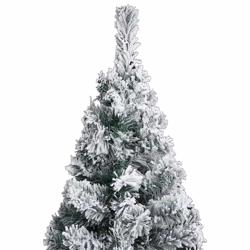 Slim Artificial Pre-lit Christmas Tree with Ball Set Green 180 cm