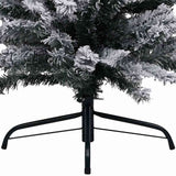 Slim Artificial Pre-lit Christmas Tree with Ball Set Green 180 cm - Top-Down View