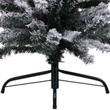 Slim Artificial Pre-lit Christmas Tree with Ball Set Green 240 cm - Side View
