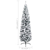 Slim Artificial Pre-lit Christmas Tree with Ball Set Green 240 cm - Extra Image