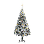 Artificial Pre-lit Christmas Tree with Ball Set Green 150 cm PVC