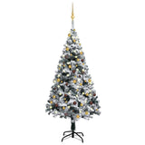 Artificial Pre-lit Christmas Tree with Ball Set Green 150 cm PVC