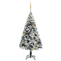 Artificial Pre-lit Christmas Tree with Ball Set Green 150 cm PVC