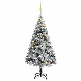Artificial Pre-lit Christmas Tree with Ball Set Green 180 cm PVC