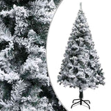 Artificial Pre-lit Christmas Tree with Ball Set Green 210 cm PVC - Front View