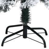 Artificial Pre-lit Christmas Tree with Ball Set Green 210 cm PVC - Top-Down View