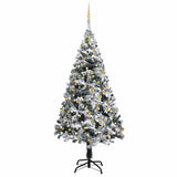 Artificial Pre-lit Christmas Tree with Ball Set Green 240 cm PVC