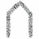 Christmas Garland with LEDs&Ball Set Green 10 m PVC