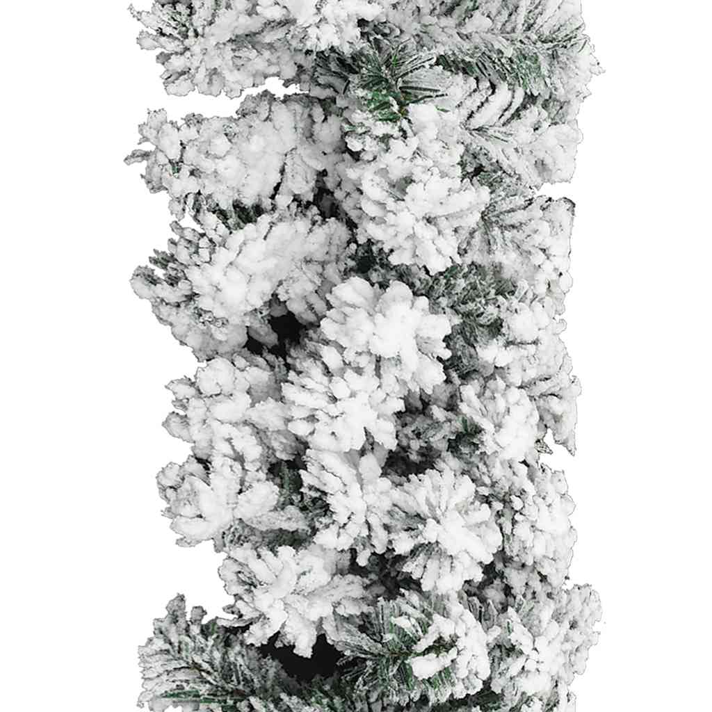 Christmas Garland with LEDs&Ball Set Green 10 m PVC