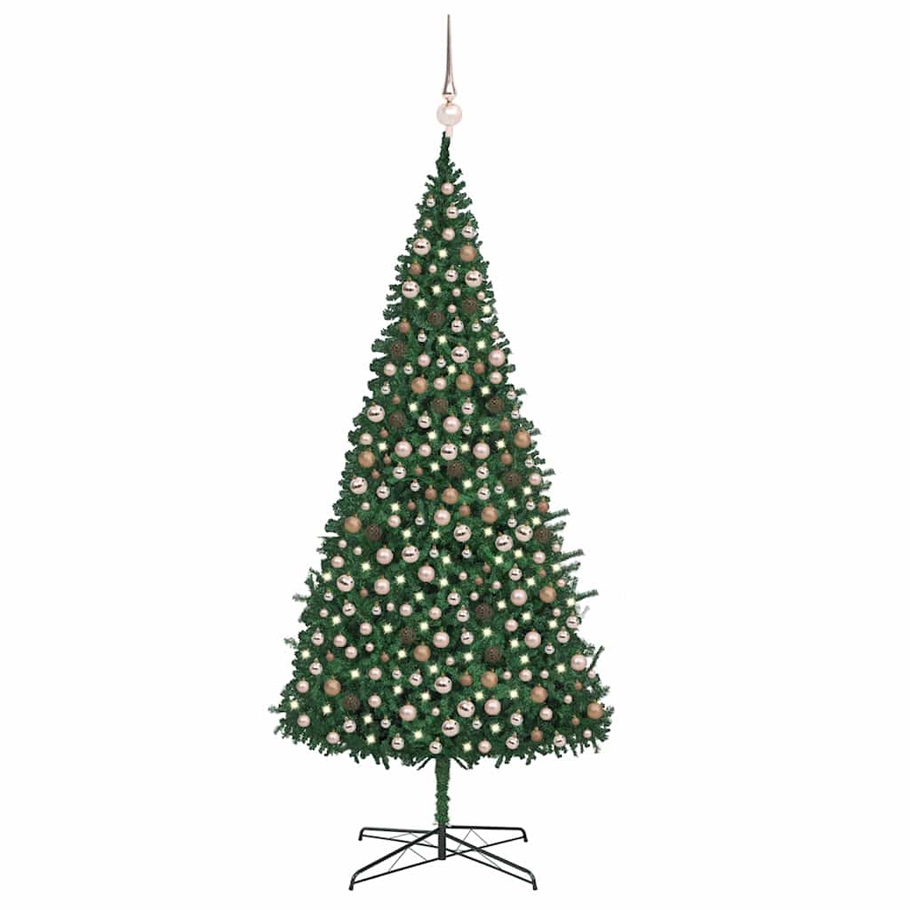 Artificial Pre-lit Christmas Tree with Ball Set LEDs 400 cm Green